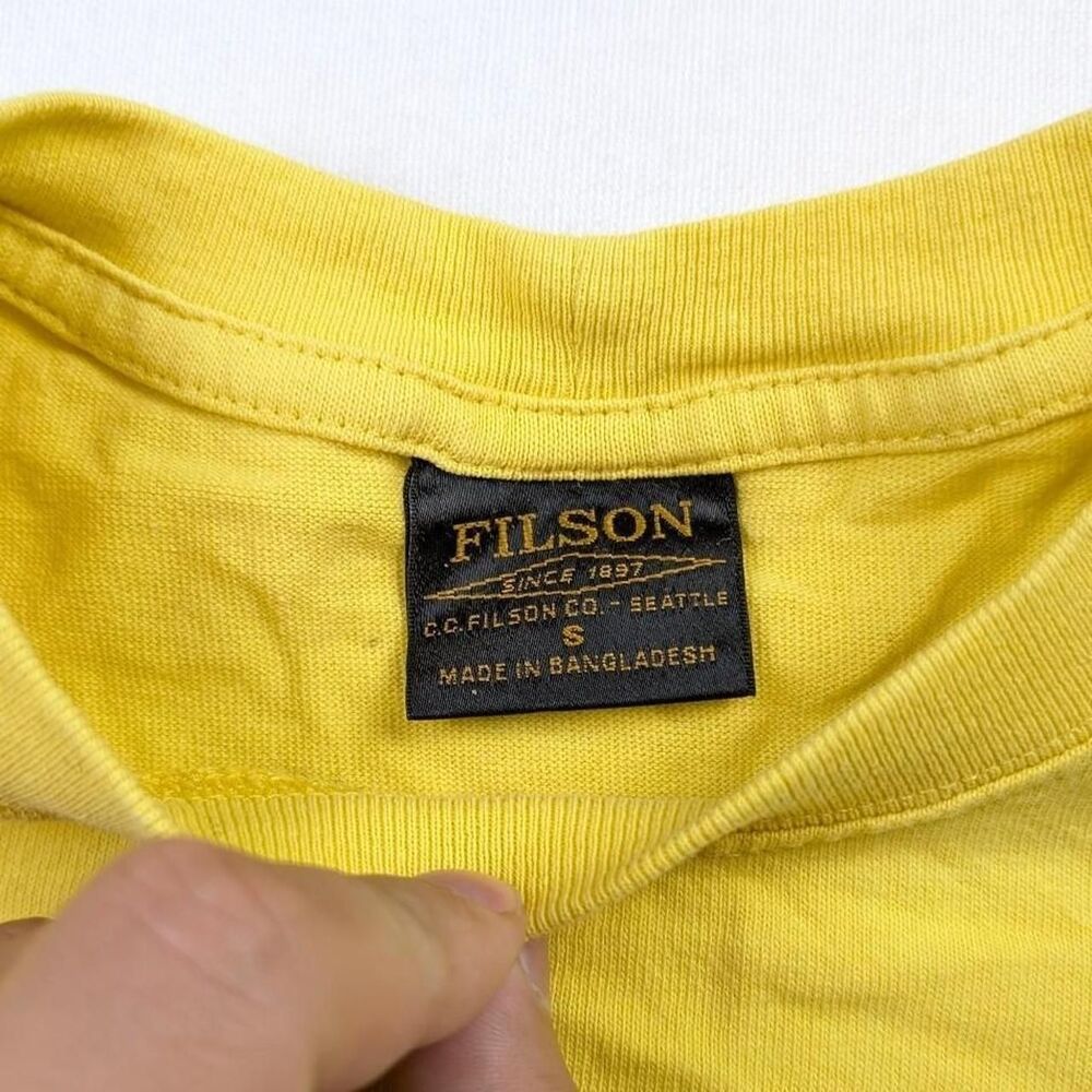 Yellow Filson T-shirt Nature Graphic Outdoor Active Tshirt Size Small - Picture 6 of 8
